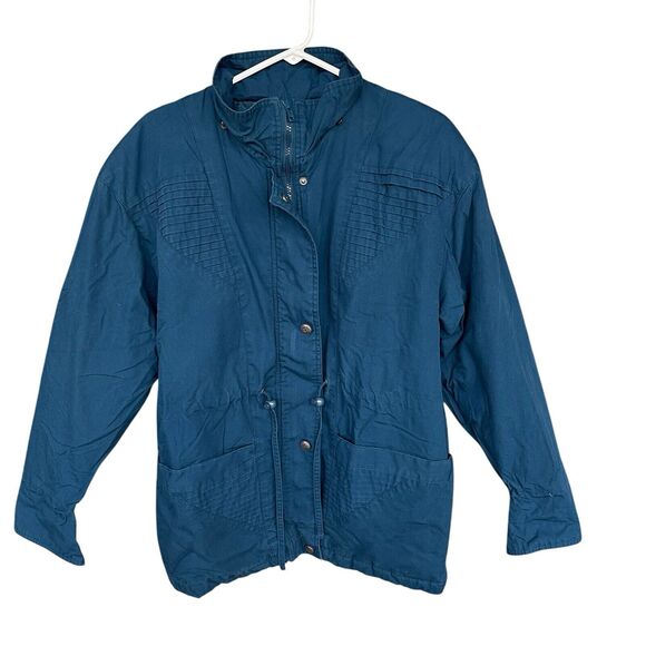 Vintage Mariel Winter Jacket Womens Small Full Zip Cinch Waist Outdoor Blue - Picture 1 of 10